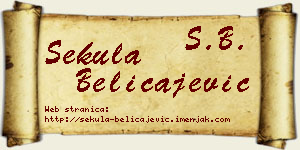 Sekula Beličajević vizit kartica